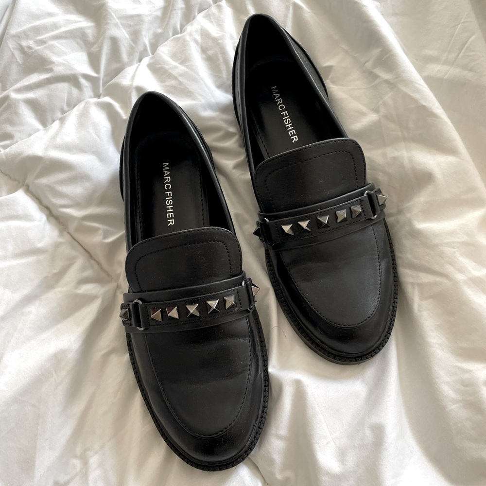 Marc Fisher Black Loafers